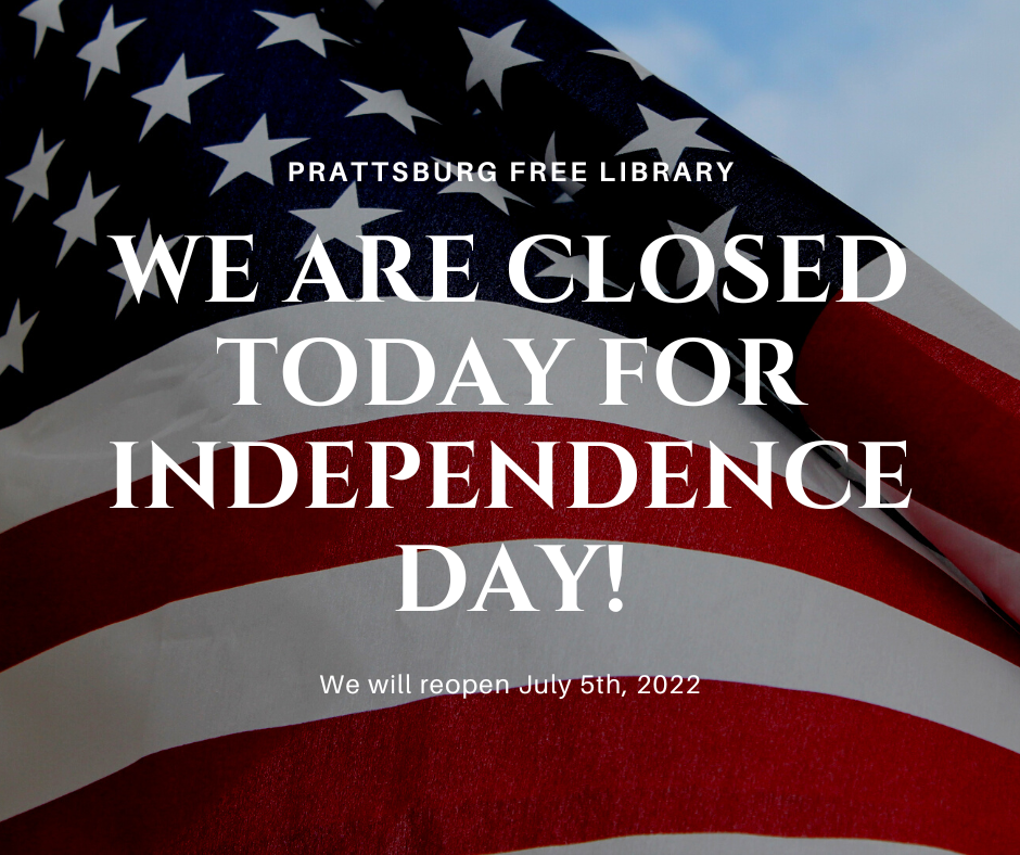 We are closed today July 2nd!