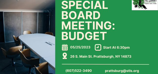 Gives information about the special board meeting.