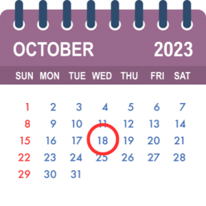 October board meeting date changed to October 18th.